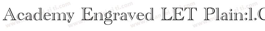 Academy Engraved LET Plain:l.O字体转换